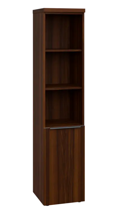 SIN 5 - 4DN3 kancelářská skříň, 1-dveřová/nika, pravá, 1820x400x400, ořech královský